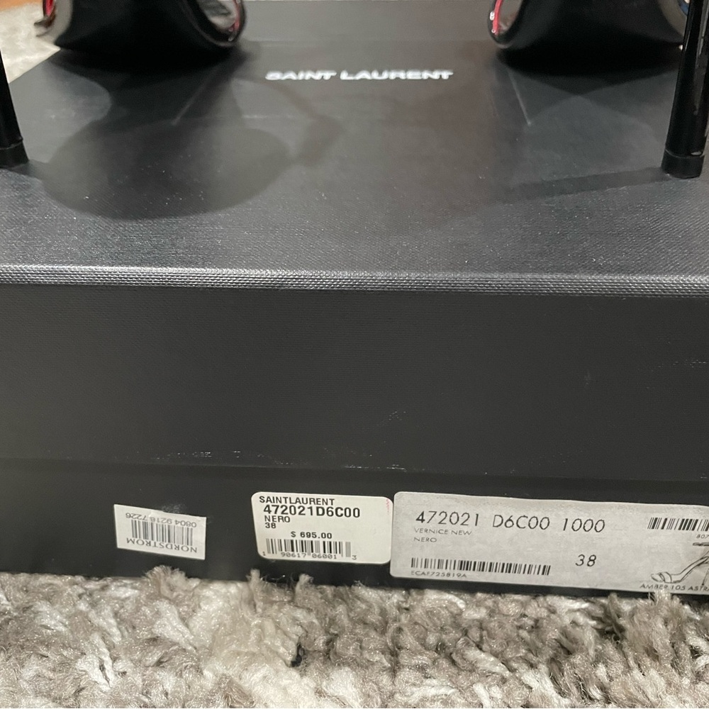 ✨Stunning YSL Black Patent Leather Ankle Strap Stiletto✨ - Picture 9 of 10